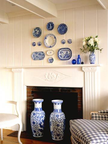 blue plate wall