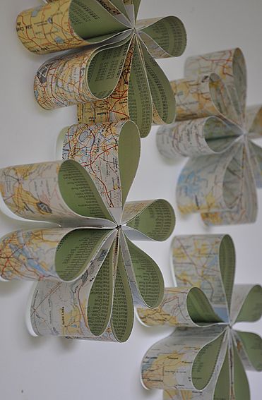 map wall flowers