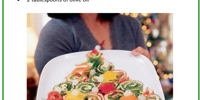 Healthy Spinach Wrap Christmas Tree Recipe