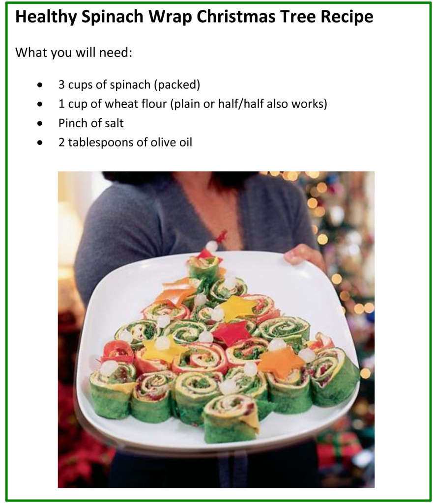 Healthy Spinach Wrap Christmas Tree Recipe