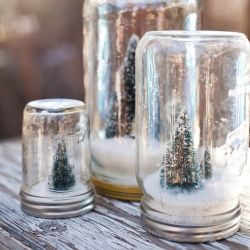 DIY Christmas Tree Snow Globes