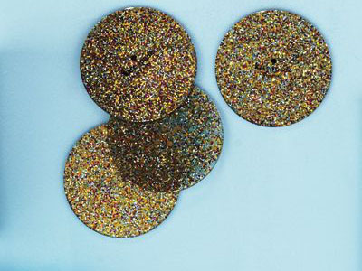 DIY Christmas ornaments: Glitter Coasters