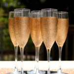glitter champagne flutes