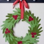 handprint christmas wreath