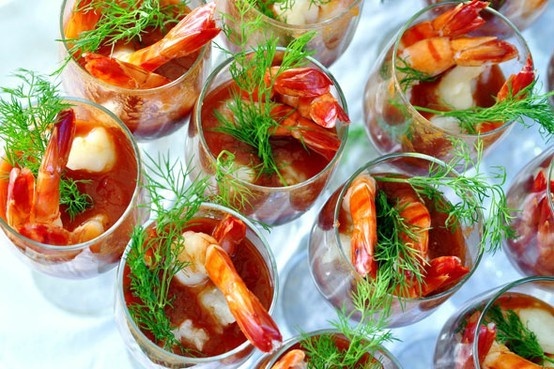 New Years Eve Appetizer: Mini shrimp cocktail