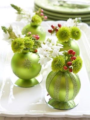 table decoration green