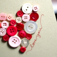 valentines card buttons